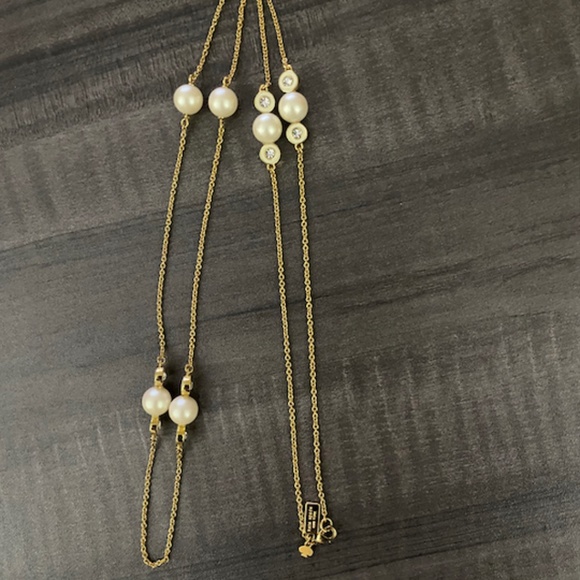 Kate Spade Scattered Pearl Gold Long Necklace - Picture 9 of 9